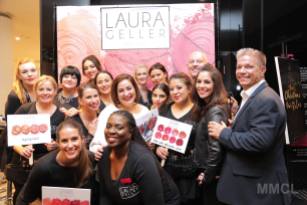 Nikki Taylor with brand founder Laura Geller and her US and UK teams