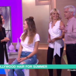 Jen Atkin live on This Morning on ITV with the co-hosts